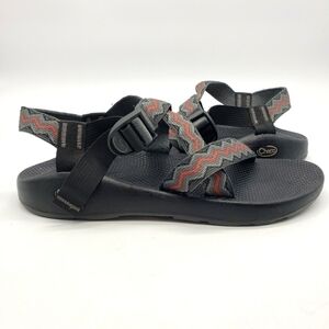 Chaco Z/1 Classic Sandal Men US 12 gray red black zig zag pattern adjustable